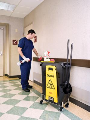 Waarschuwingsbord rubbermaid tweezijdig meertalig