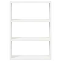 Wandschap 43x9x60 cm bewerkt hout wit - thumbnail
