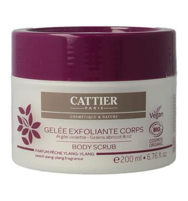 Cattier Body scrub perzik ylang ylang 200 Milliliter
