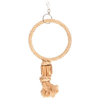 Vogelschommel Touw 1 Ring 24 cm 24 x 5.5 x 51 cm Flamingo Beige - thumbnail