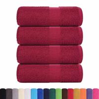 VidaXL Gastendoekjes 4 st 30x50 cm 360 g/m² 100% katoen bordeauxrood - thumbnail
