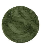 Tapeso Rond hoogpolig vloerkleed - Comfy plus - olijfgroen - 100 cm - thumbnail