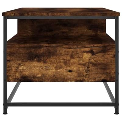 Salontafel 100x51x45 cm bewerkt hout gerookt eikenkleurig
