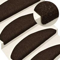 VidaXL Trapmatten zelfklevend 15 stuks 65x21x4 cm bruin halfrond groot - thumbnail