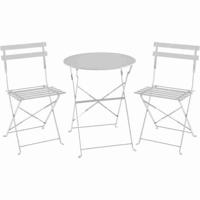 Tafel met twee stoelen Grijs - thumbnail