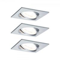 Paulmann 93492 Inbouwlamp Set van 3 stuks 18 W Aluminium (gedraaid) - thumbnail