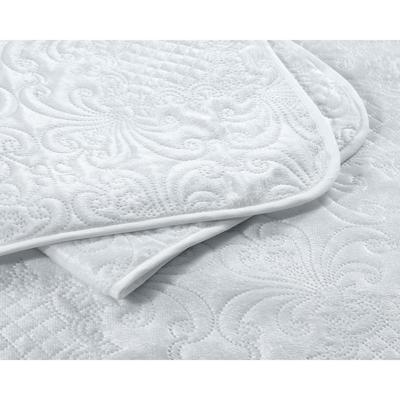 DreamHouse Bedding Bedsprei - Velvet Clara - Wit 180 x 250 cm + 1 kussensloop