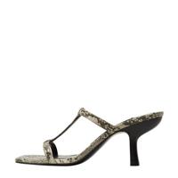 Mango muiltjes met slangenprint beige/grijs - thumbnail