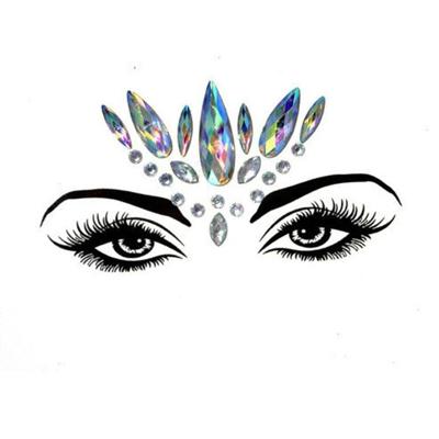 3 PC'S voorhoofd groene Masquerade make-up acryl gezicht sticker stijl: YT-22 3 PC'S voorhoofd groene Masquerade make-up acryl gezicht sticker stijl: YT-22