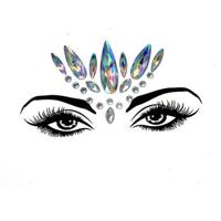 3 PC'S voorhoofd groene Masquerade make-up acryl gezicht sticker stijl: YT-22 - thumbnail