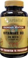 Artelle Vitamine D3 25mcg 250Capsules - thumbnail