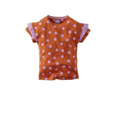 Z8 T-shirt Melati met stippen en kant roestbruin/lila Z8 T-shirt Melati met stippen en kant roestbruin/lila
