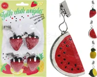 Tafelkleed Gewichtjes Fruit 4st Assorti - thumbnail