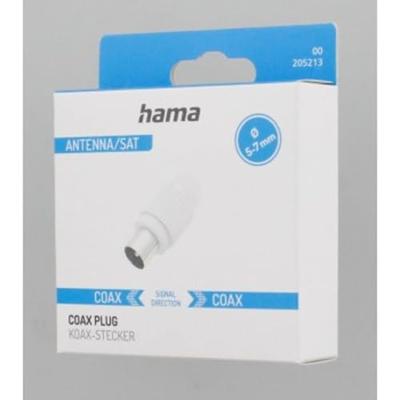 Hama Antennestekker Coax Klembaar Wit