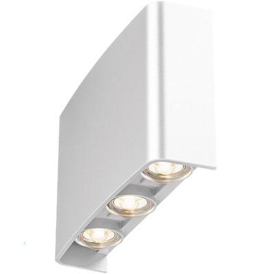 LED Wandlamp - Brinton Victo - Up & Down - 6W 480lm - Aanpasbare Lichtkleur 3000K-4000K-6500K - Voor Buiten en Binnen - Waterdicht IP65 - Rechthoek - Wit