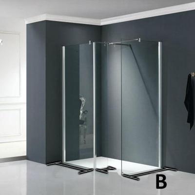 Douchewand deel B 80x200cm muurprofiel Nano antikalk coating