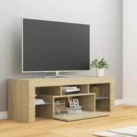Tv-meubel met LED-verlichting 120x35x40cm sonoma eikenkleurig - thumbnail