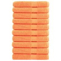 Handdoeken 10 st 600 g/m 100x200 cm 100% katoen oranje - thumbnail