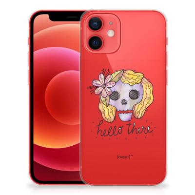 Silicone Back Case iPhone 12 Mini Boho Skull Silicone Back Case iPhone 12 Mini Boho Skull