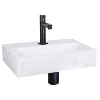 Differnz Flat fonteinset marmer kraan recht mat zwart 38 x 24 x 8 cm - thumbnail