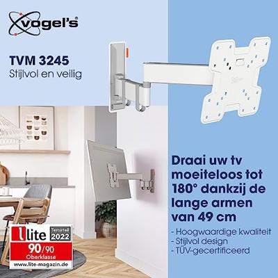 Vogels TVM 3245 Draaibare tv-beugel TV beugel Wit - thumbnail