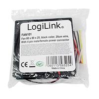 LogiLink FAN101 PC-ventilator Zwart (b x h x d) 80 x 80 x 25 mm - thumbnail
