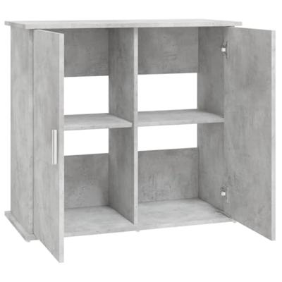 Aquariumstandaard 81x36x73 cm bewerkt hout betongrijs - thumbnail