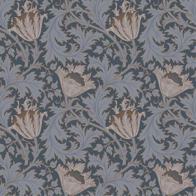 Dutch Wallcoverings Hidden Treasures - Anemone Blauw/Rd