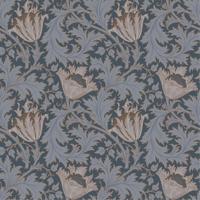 Dutch Wallcoverings Hidden Treasures - Anemone Blauw/Rd - thumbnail