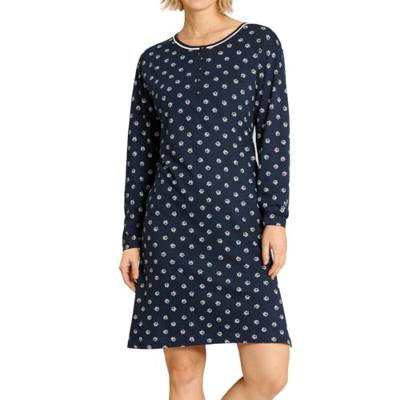 Hajo nachthemd blauw met all-over print