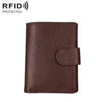 Antimagnet RFID Genuine Leather Wallet / paspoort pakket / koeienhuid kaartslot voor man (koffie) - thumbnail