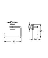 GROHE Start Cube Handdoekring - 18.8cm - chroom 40975000 - thumbnail