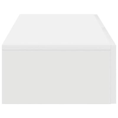 Wandschap met lades 80x33x17 cm bewerkt hout wit
