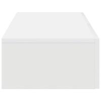 Wandschap met lades 80x33x17 cm bewerkt hout wit - thumbnail