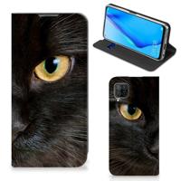 Huawei P40 Lite | Hoesje maken | Zwarte Kat - thumbnail