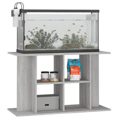 Aquariumstandaard 100x40x60 cm bewerkt hout grijs sonoma