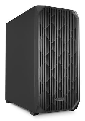Sharkoon ak3 midi tower behuizing (zwart | 2x usb-a | 1x usb-c)