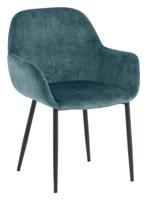 Artistiq Eetkamerstoel 'Linna' Velvet, kleur blauw - thumbnail