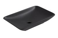 Waskom Wiesbaden Karu | 58x36x11.5 cm | Keramiek | Vrijstaand | Rechthoekig | Zwart mat - thumbnail