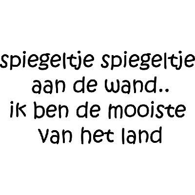 Spiegeltje spiegeltje - Muursticker