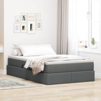 Opbergbed met matras Donkergrijs 120 x 200 cm Polyester - thumbnail