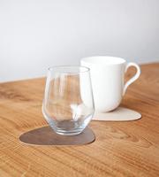 LIND DNA Nupo Double Curve Onderzetters 4st. - brown/sand - thumbnail