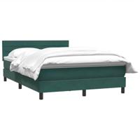 Boxspring met matras fluweel donkergroen 160x220 cm - thumbnail