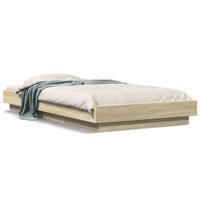 Bedframe met LED-verlichting sonoma eikenkleurig 75x190 cm - thumbnail