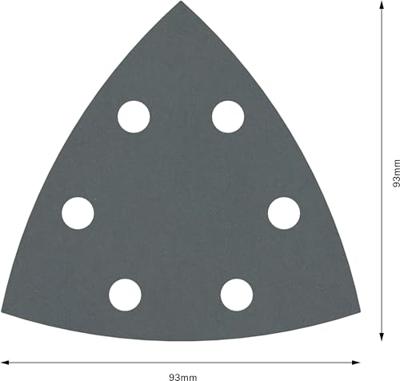 Bosch Accessories Best for Stone 2608605199 Deltaschuurpapier Met klittenband, Geperforeerd Korrelgrootte (num) 600 Hoekmaat 93 mm 5 stuk(s)