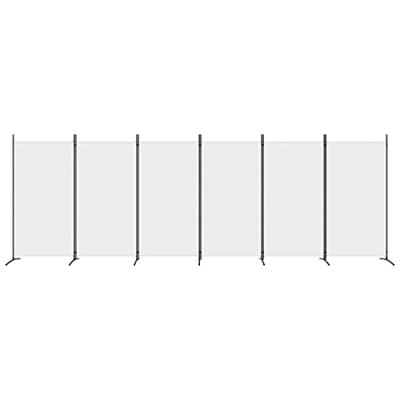 Kamerscherm met 6 panelen 520x180 cm stof wit Kamerscherm met 6 panelen 520x180 cm stof wit
