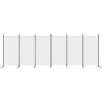 Kamerscherm met 6 panelen 520x180 cm stof wit - thumbnail