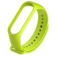 By Qubix - Compatible met Xiaomi Mi band 3/4 / 5/6 / 7 bandje OneColor - Groen - Compatible Xiaomi bandje - thumbnail