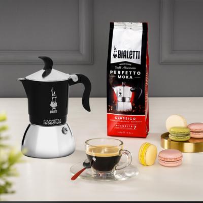 Italiaanse Koffiepot Bialetti FIAMMETTA INDUCT Zwart Aluminium 4 Koppar - thumbnail