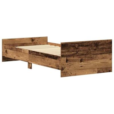 Bedframe zonder matras 75x190 cm spaanplaat oud hout